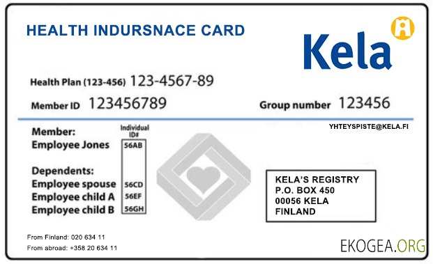 Carte d'assurance maladie finlandaise